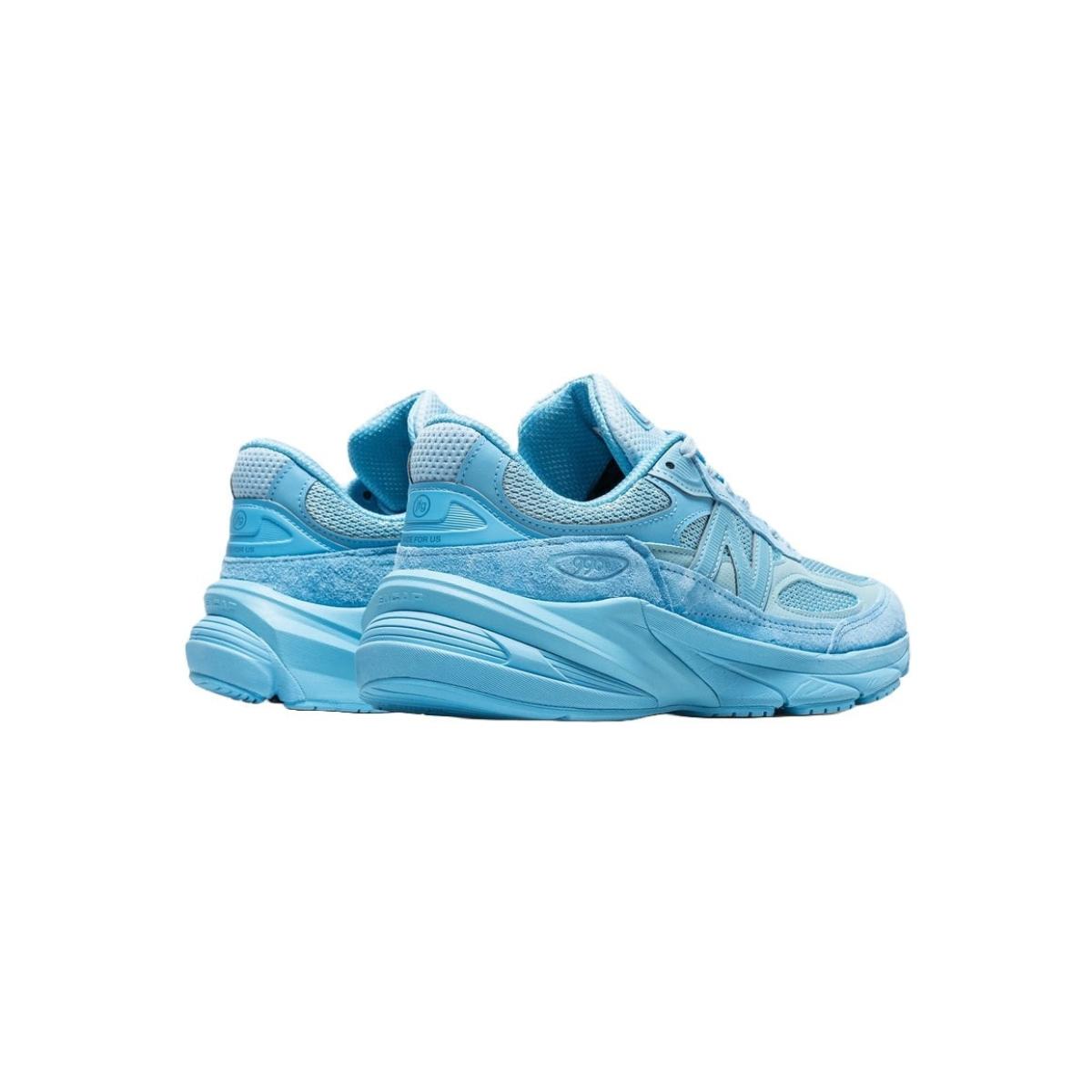 Chi tiết upper da nubuck và lưới của Joe Freshgoods x New Balance 990v6 Prom Blue