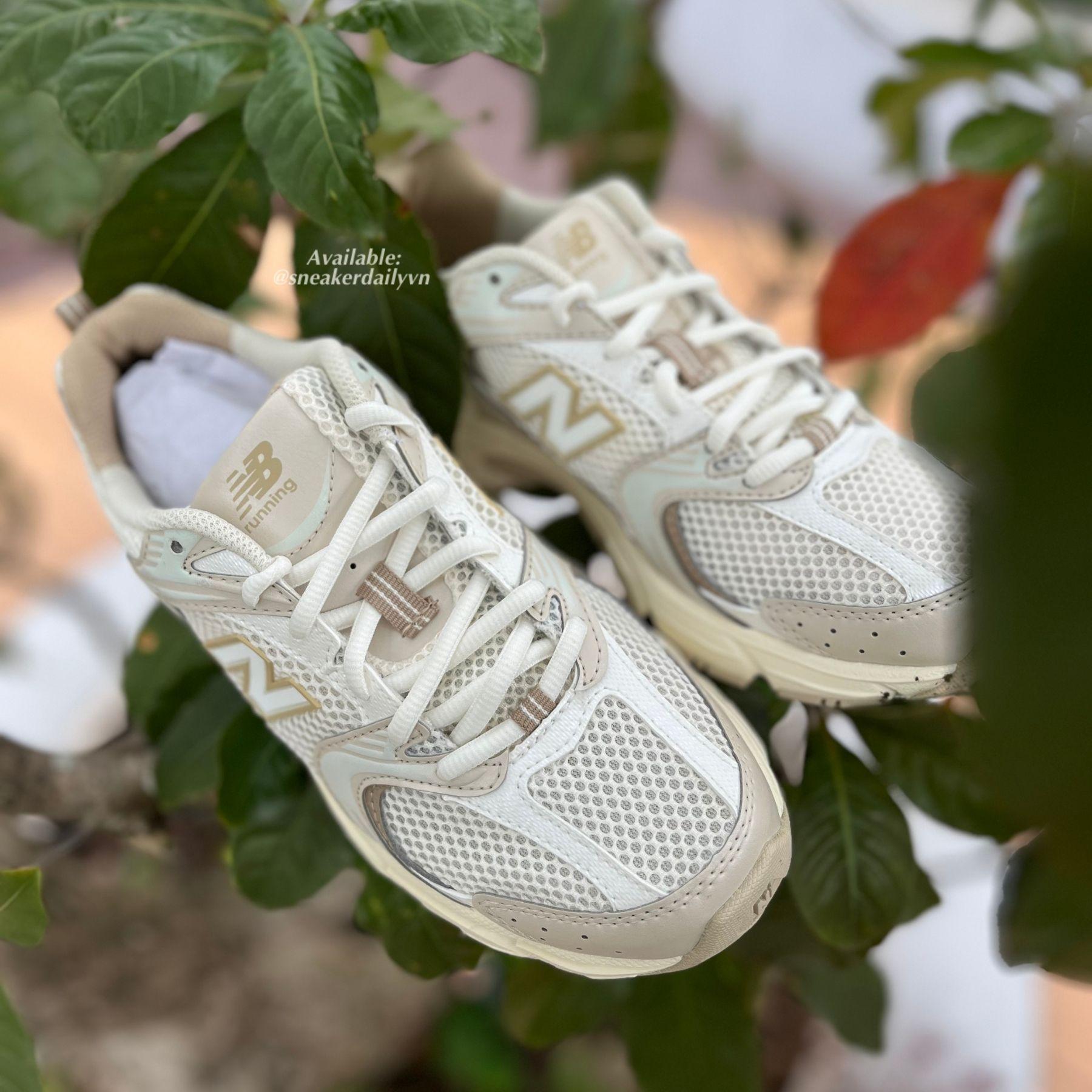 New Balance 530 Beige Angora MR530AA phối cùng outfit hàng ngày