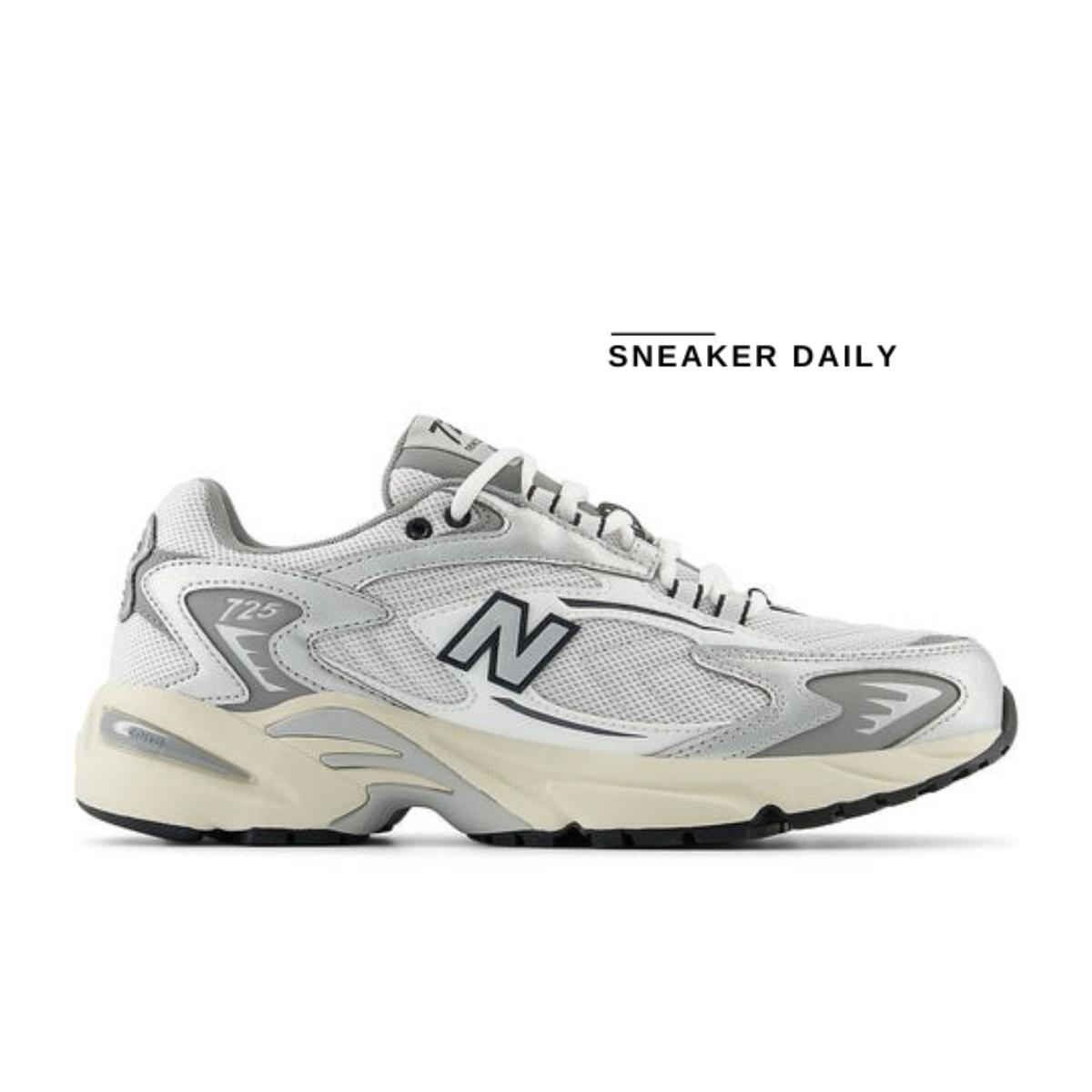 Chi tiết phối màu Metallic Silver và Slate Grey trên NB 725v1 ML725CD